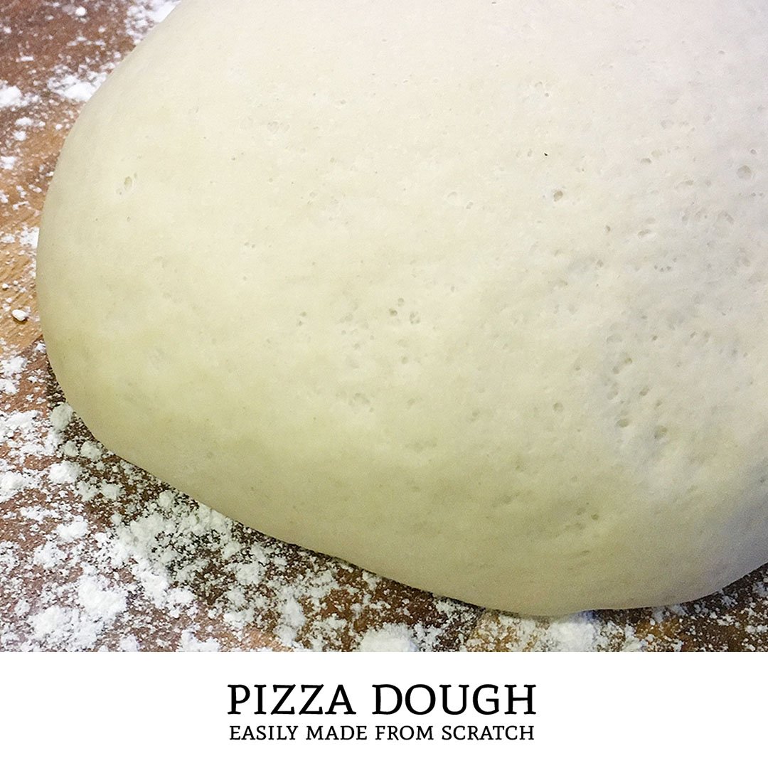 Learn to make fresh pizza dough from scratch with this life-changing recipe. It's the main ingredient for a great pizza, calzones, garlic knots, and a number of other delicious recipes. | Tiny Kitchen Cuisine | https://tiny.kitchen
